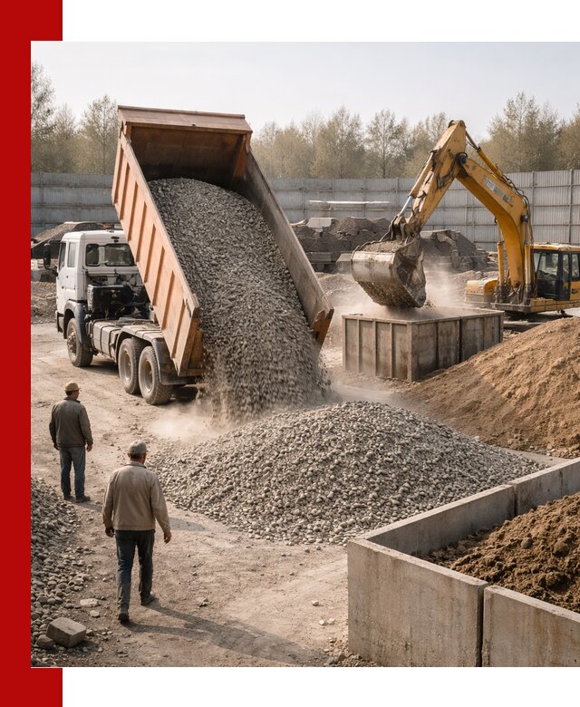 Доставка нерудных материалов с погрузкой и разгрузкой в Аксае