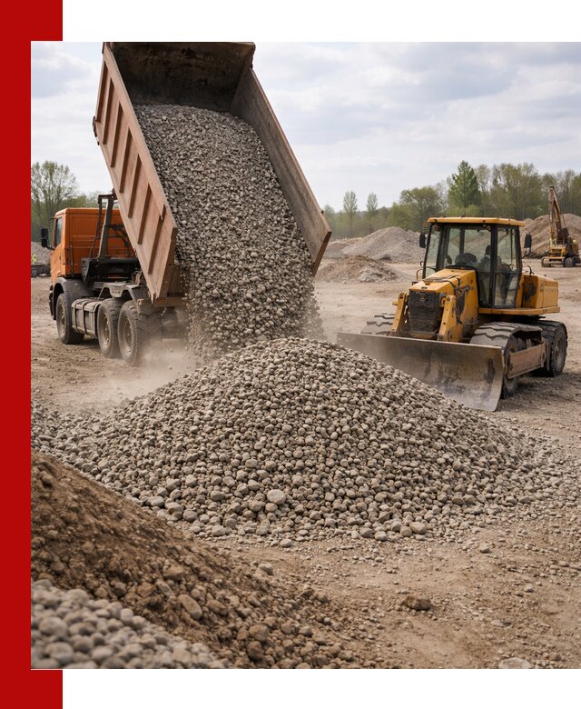 Доставка гравийного щебня фракции 40-70 в Аксае