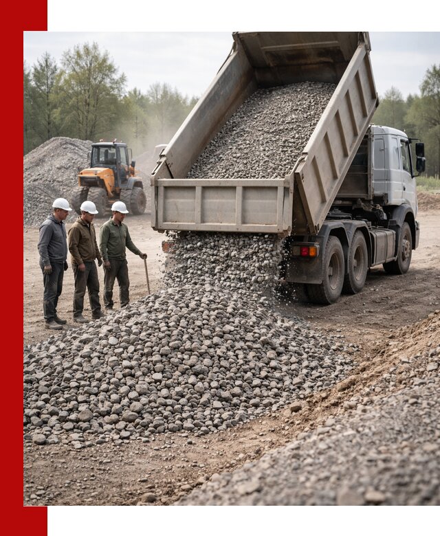 Доставка гравийного щебня фракции 70-120 в Аксае