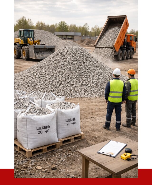 Известняковый щебень 20-40 в Аксае от 2133 р. ПРОНЕРУДАкс