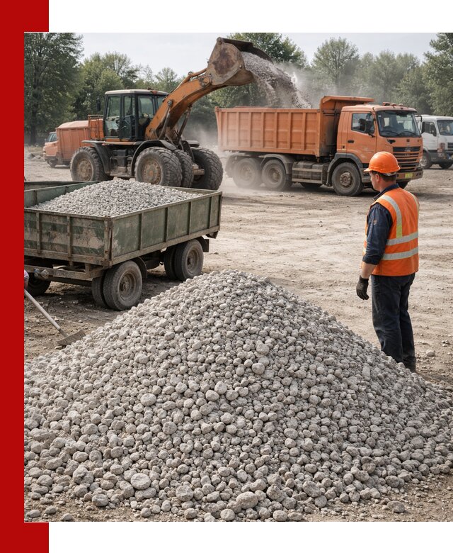 Доставка известнякового щебня фракция 20–40 в Аксае