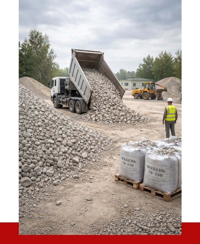 Известняковый щебень фракция 70-150 в Аксае от 1270 р. | ПРОНЕРУДАкс