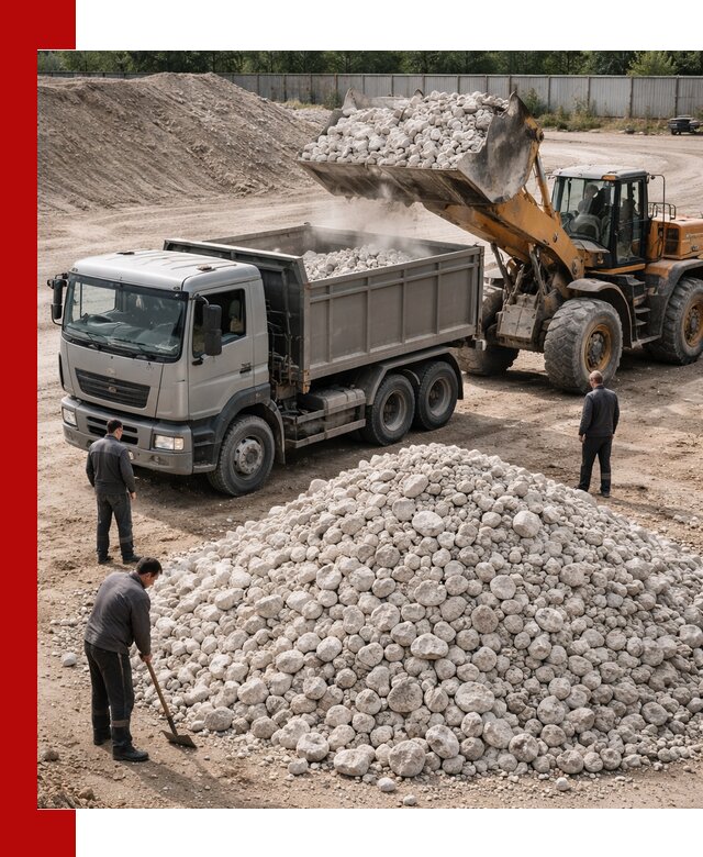 Известняковый щебень фракция 70–150 с доставкой в Аксае