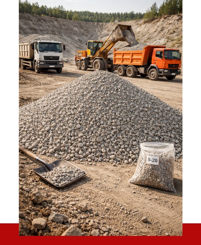 Доломитовый щебень фр. 5-20 в Аксае от 4266 р. | ПРОНЕРУДАкс