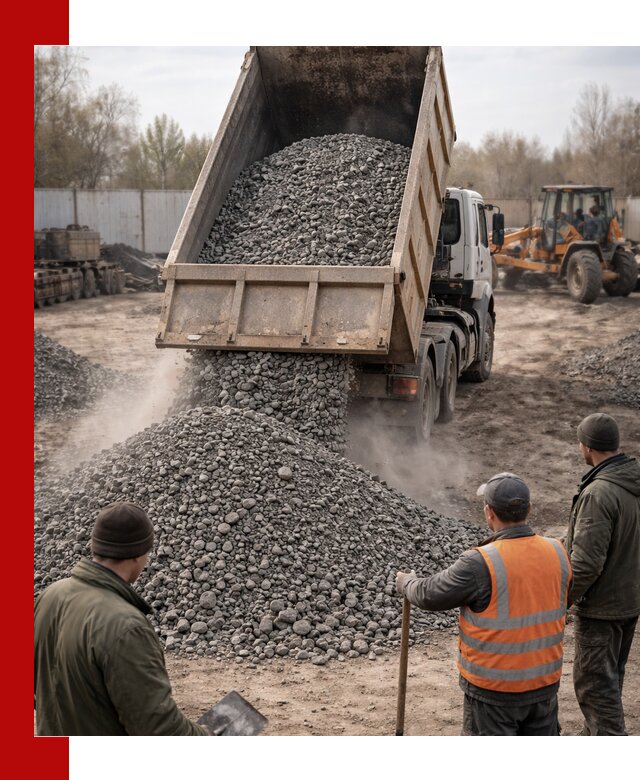 Доставка шлакового щебня в удобные сроки по выгодной цене в Аксае