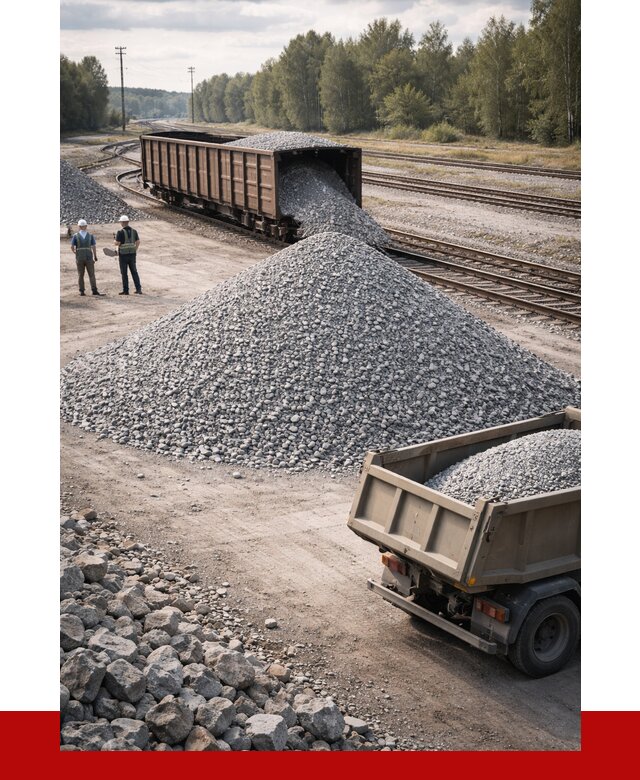 Железнодорожный щебень 20-60 в Аксае от 1727 р. | ПРОНЕРУДАкс