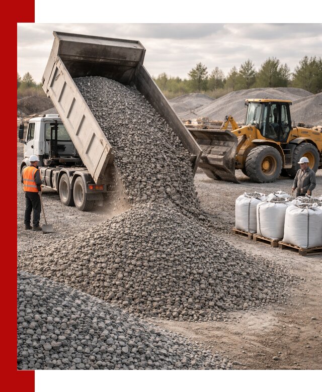 Бетонный щебень фракция 5–20 с доставкой в Аксае