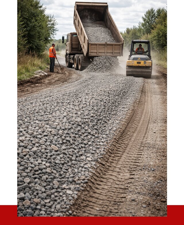 Щебень для отсыпки дороги в Аксае от 2742 р. ПРОНЕРУДАкс