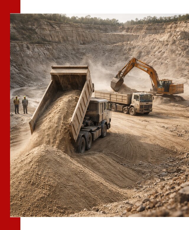 Карьерный песок навалом с доставкой в Аксае