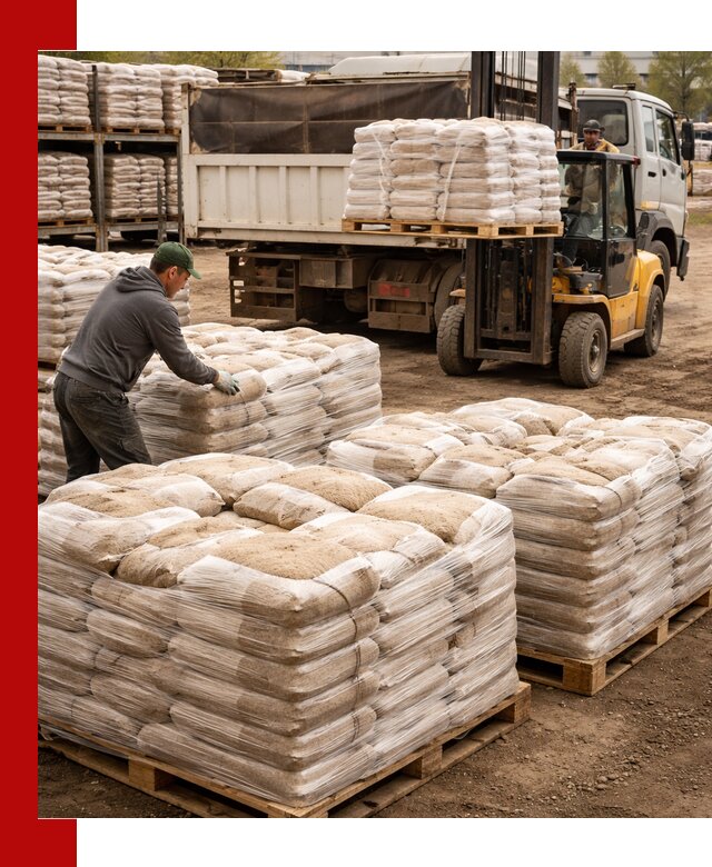 Карьерный песок в мешках с доставкой в Аксае