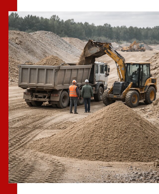 Карьерный среднезернистый песок с доставкой в Аксае