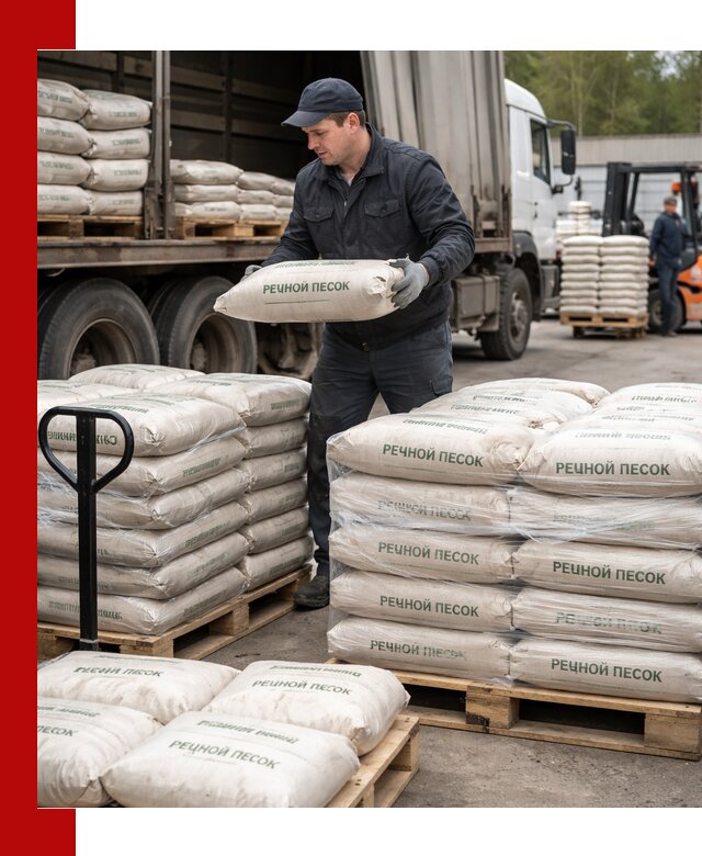 Речной песок в мешках с доставкой в Аксае