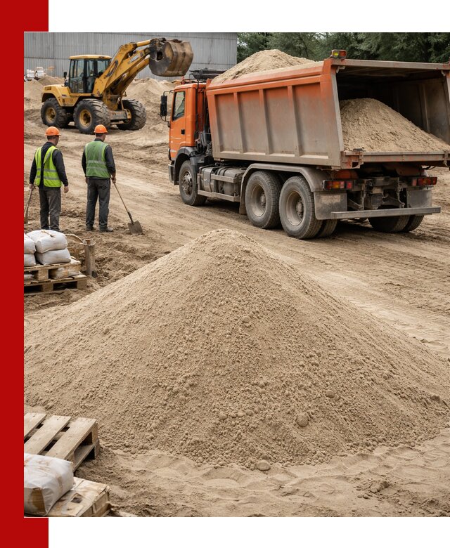 Доставка и продажа мытого речного песка в Аксае