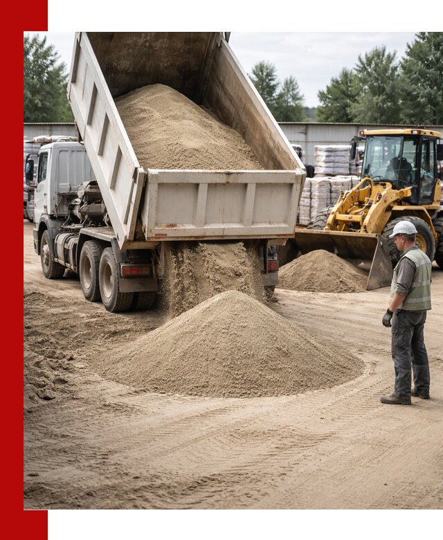 Поставка и доставка песка для бетона в Аксае