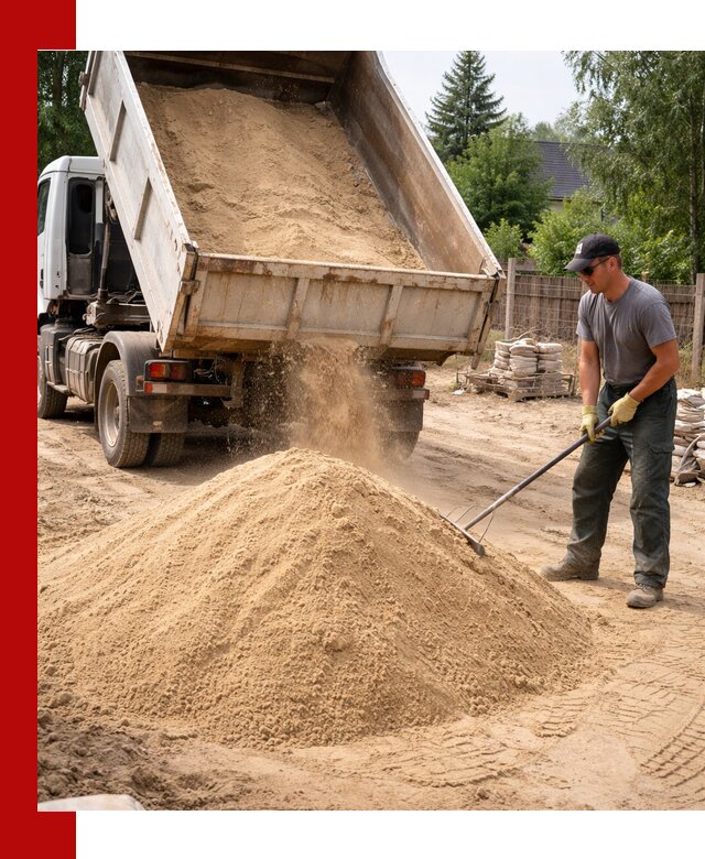 Доставка сухого песка самосвалами в Аксае