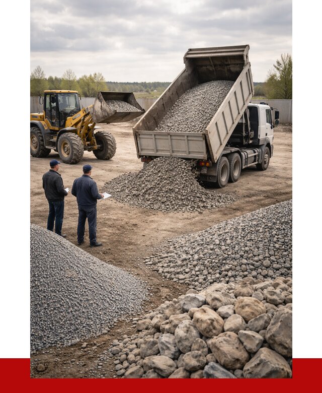 Гравий и камень с доставкой в Аксае от 4266 р. - ПРОНЕРУДАкс