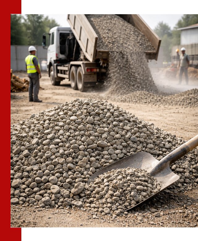 Доставка гравия фракции 20-40 в Аксае с самосвалами