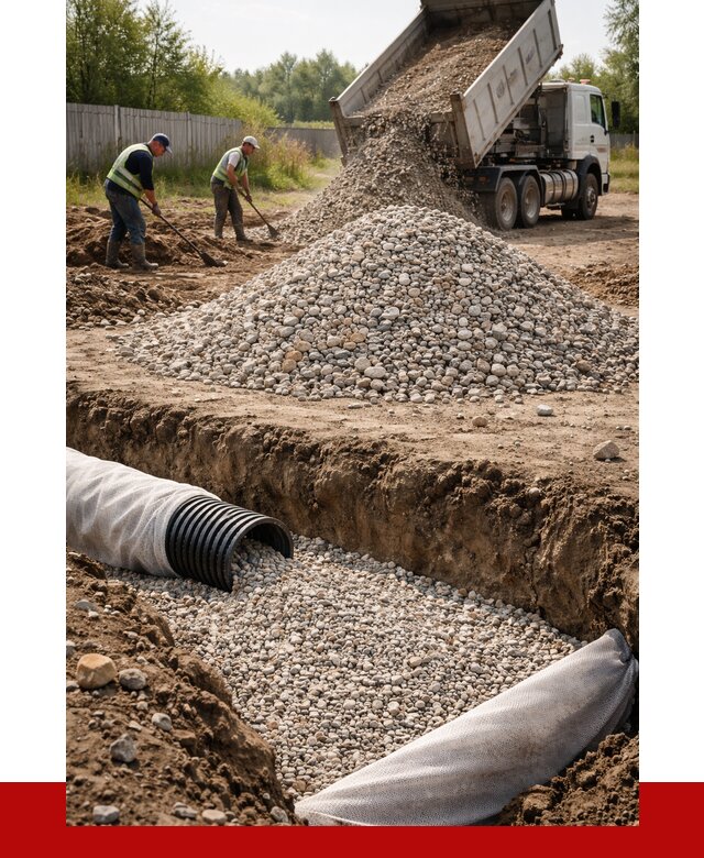 Гравий для дренажа в Аксае от 2235 р., доставка ПРОНЕРУДАкс