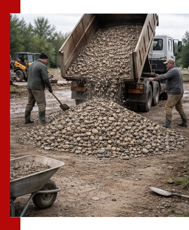 Доставка гальки речной оптом и в розницу в Аксае