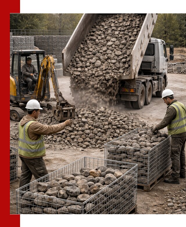 Камень для габионов фракция 100–201 в Аксае