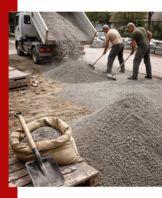 Отсев для тротуарной плитки в Аксае — доставка и укладка