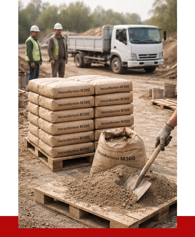 Пескобетон М300 в Аксае с доставкой от 4723 р. за куб | ПРОНЕРУДАкс