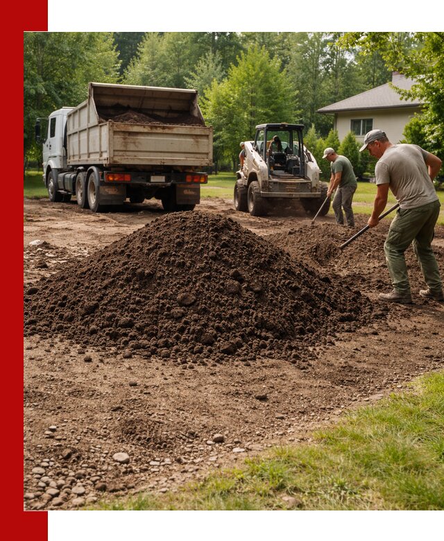 Доставка и укладка грунта для газона в Аксае