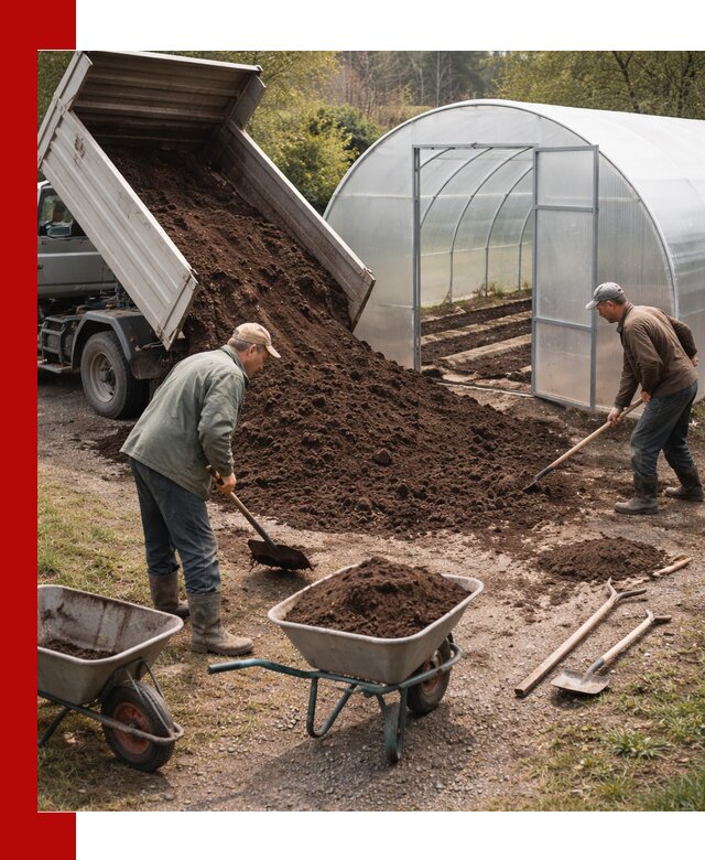Грунт для теплицы с доставкой в Аксае — плодородный субстрат под растения