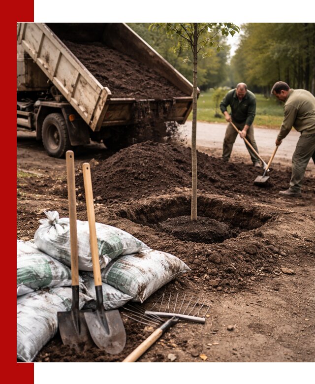 Грунт для посадки деревьев в Аксае — доставка и подготовка почвы