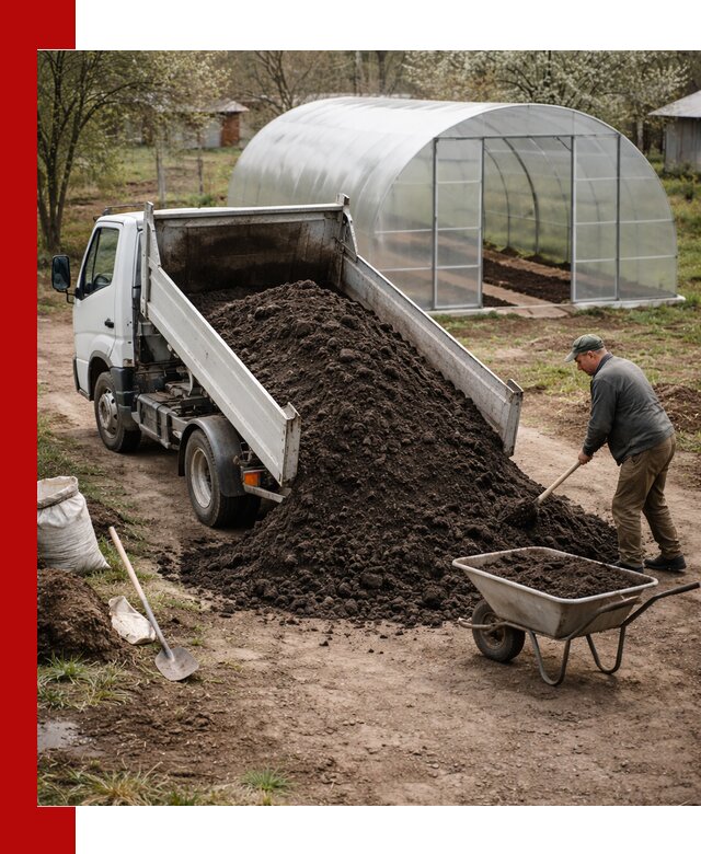 Чернозем для теплицы с доставкой в Аксае