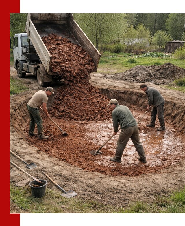 Купить качественную глину для пруда в Аксае