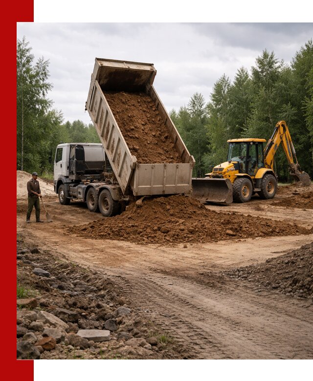 Доставка суглинка самосвалами в Аксае подсыпка и планировка