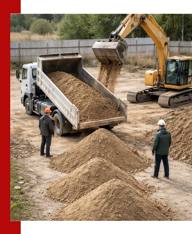 Доставка супеси вагонными и автопартиями в Аксае
