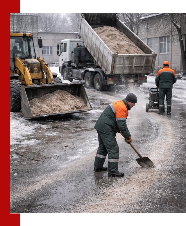 Реагент против гололеда с доставкой и нанесением в Аксае