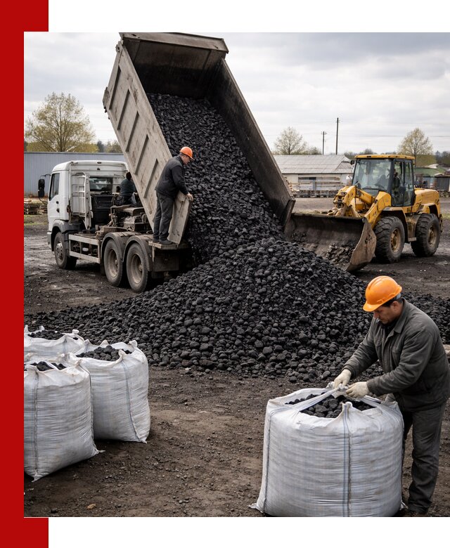 Доставка каменного угля в Аксае оптом и в розницу