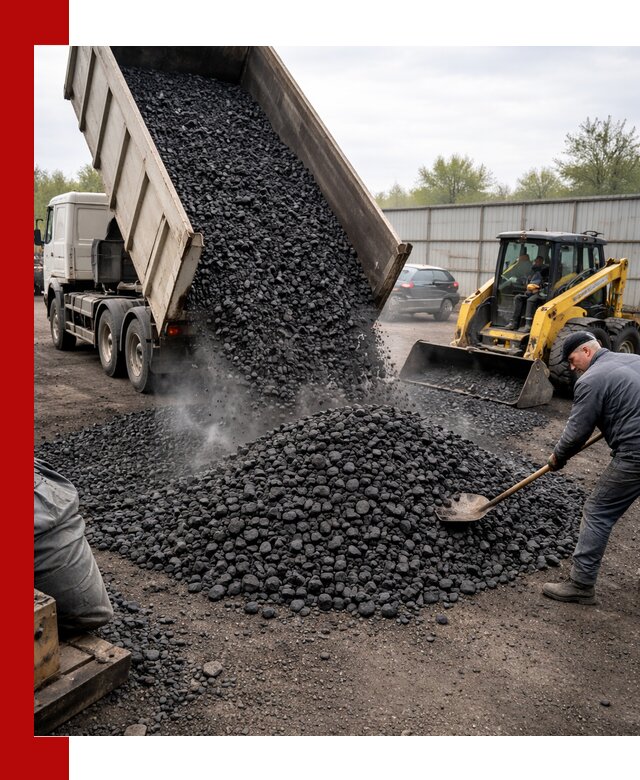 Доставка угля орех в Аксае оптом и в розницу
