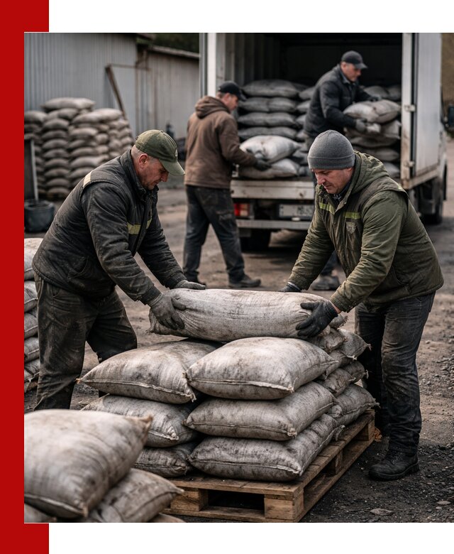 Доставка угля в мешках по выгодным ценам в Аксае