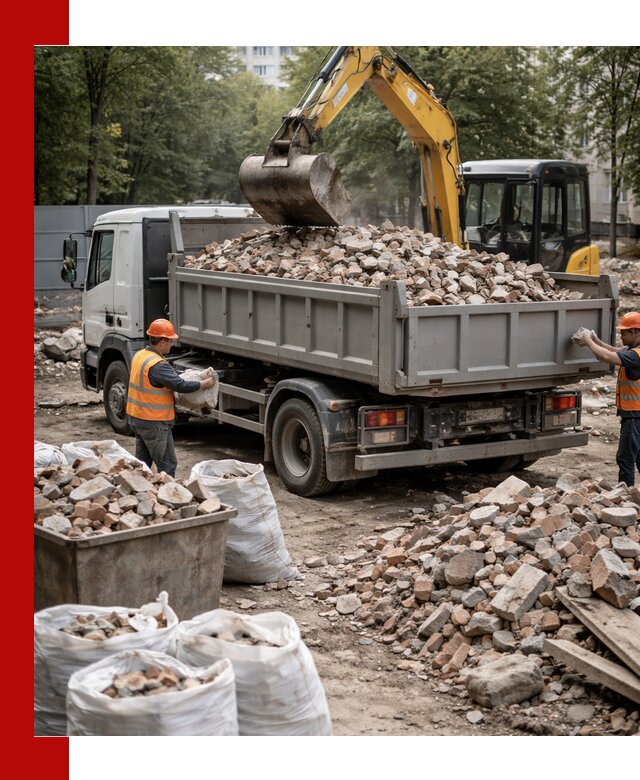 Вывоз строительного мусора в Аксае с самосвалами и контейнерами